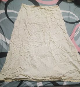 Cream A-line Ghaghra for Saree