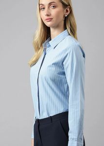 Striped Relaxed Fit Button-Up Shirt