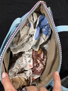 Chic Light Blue Handbag