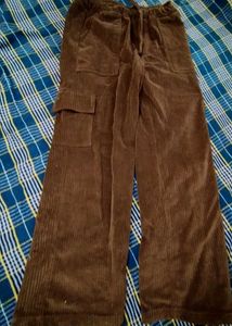 Brown Corduroy Cargo Pants