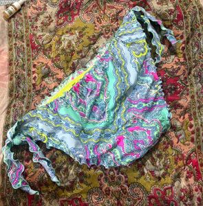 Victoria’s Secret Ruffled Paisley Bikini Bottoms