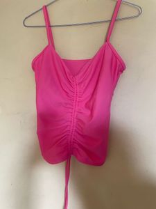 mark &amp; spencer Coral Ruched Bikini Top