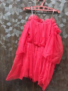 Women's Ruffled Tulle Dress