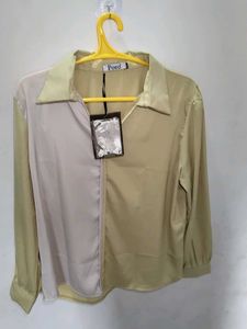 Stylish Two-Tone Long Sleeve Shirt