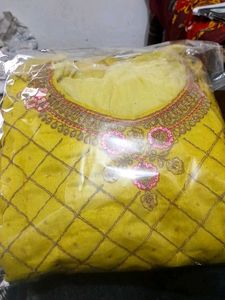 Beautiful Yellow Kurta Set with Embroidery