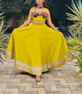 Vibrant Yellow Lehenga Choli Set