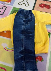 Yellow Sweatshirt with jeans