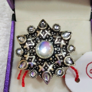 Black polish finger ring
