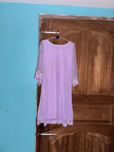 Pakistani Original Lavender Embroidered Kurta