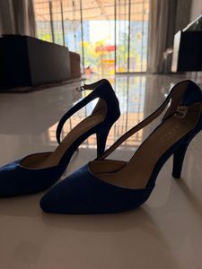 Royal Blue Suede Heels