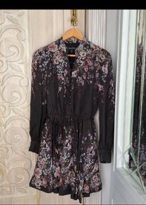 Floral Print Button-Down Dress