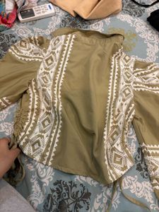 Boho Print Button-Up Shirt