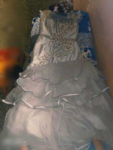 Elegant Silver Formal Gown