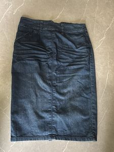 y2k Vintage Wash Denim Pencil Skirt
