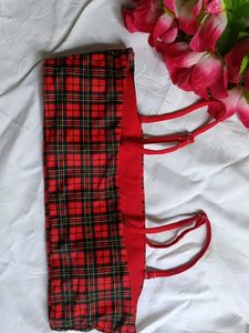 Tartan Plaid Bikini Top