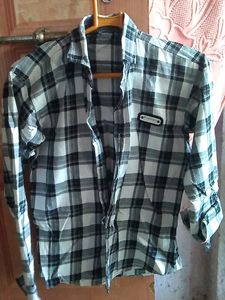 This Is  Cotton Black And White Chekerd Shirt From