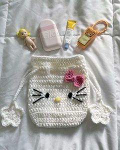 Crochet Drawstring Pouches - Set of 3