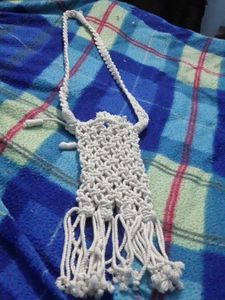 Handmade Macrame Crossbody mobile Bag
