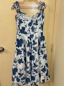 Lazo store Blue Floral Midi Dress