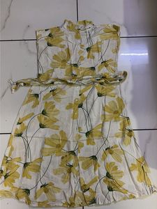 Floral Print Button-Down Midi Dress