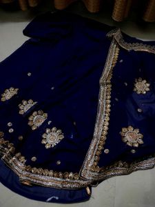 Elegant Navy Blue Saree