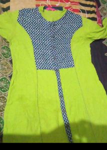 Green Cotton Kurti Like New