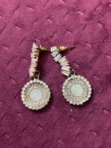 Elegant Drop Earrings with CZ Accents