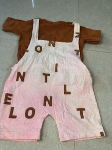 Cute Lion Overalls Set