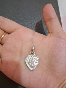 Heart Pendant with Floral Design