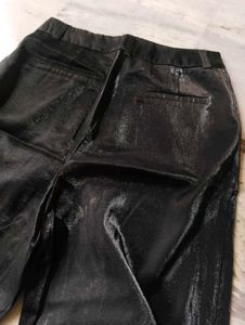 Shiny Wide Leg Pants
