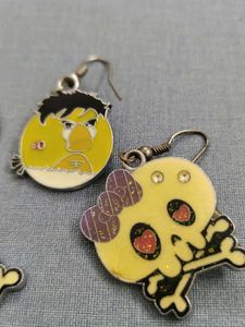 Cute Angrybird &amp; Skull Earrings#Halloween