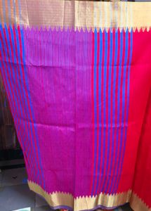 Vibrant Striped Saree