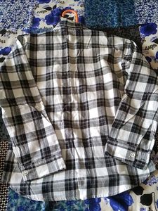This Is  Cotton Black And White Chekerd Shirt From
