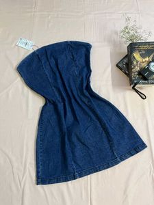 Denim Strapless Dress