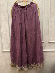 Embroidered Purple short anarkali kurta