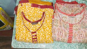 Comfortable Cotton Kurta 3 piece  set- Set of 2