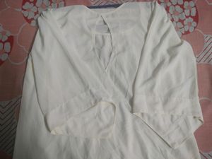 R Basic Cream Blouse - Size M