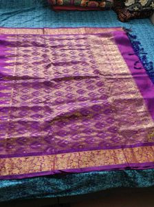 Beautiful Purple kanchipuram Silk Saree
