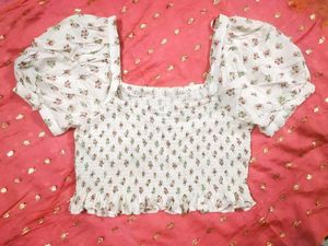 Floral Print Crop Top