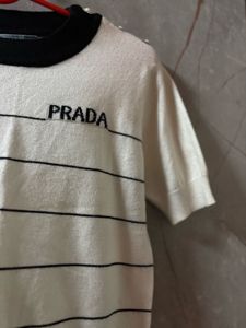 PRADA Striped Knit Top