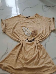 Beige 'Angel' Embellished Top