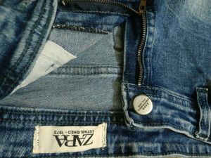zara man's Blue Denim 6 Pocket Jeans Pants