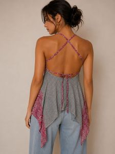 Pink &amp; Grey Halter Top