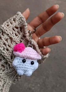 kawai mushroom keychains