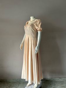 Elegant Puff Sleeve Gown