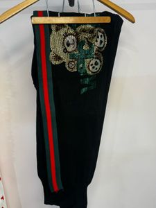 Designer Knit Sweater with Teddy Bear Embellishmen