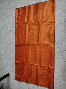 Orange Textured Dress Material 1m