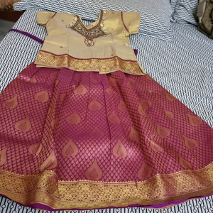 Silk top and skirt for 5 to 6 years girl