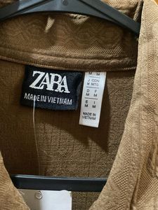 Zara Textured Polo T-Shirt