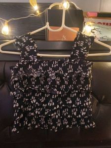 Cute Smocked Floral Crop Top